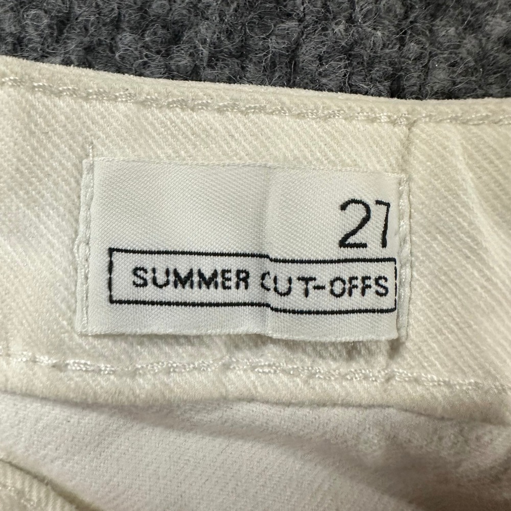 Gap Shorts Womens Size 27 White Denim Summer Cut-Offs Raw Hem Casual Mini 6217 - Picture 6 of 8